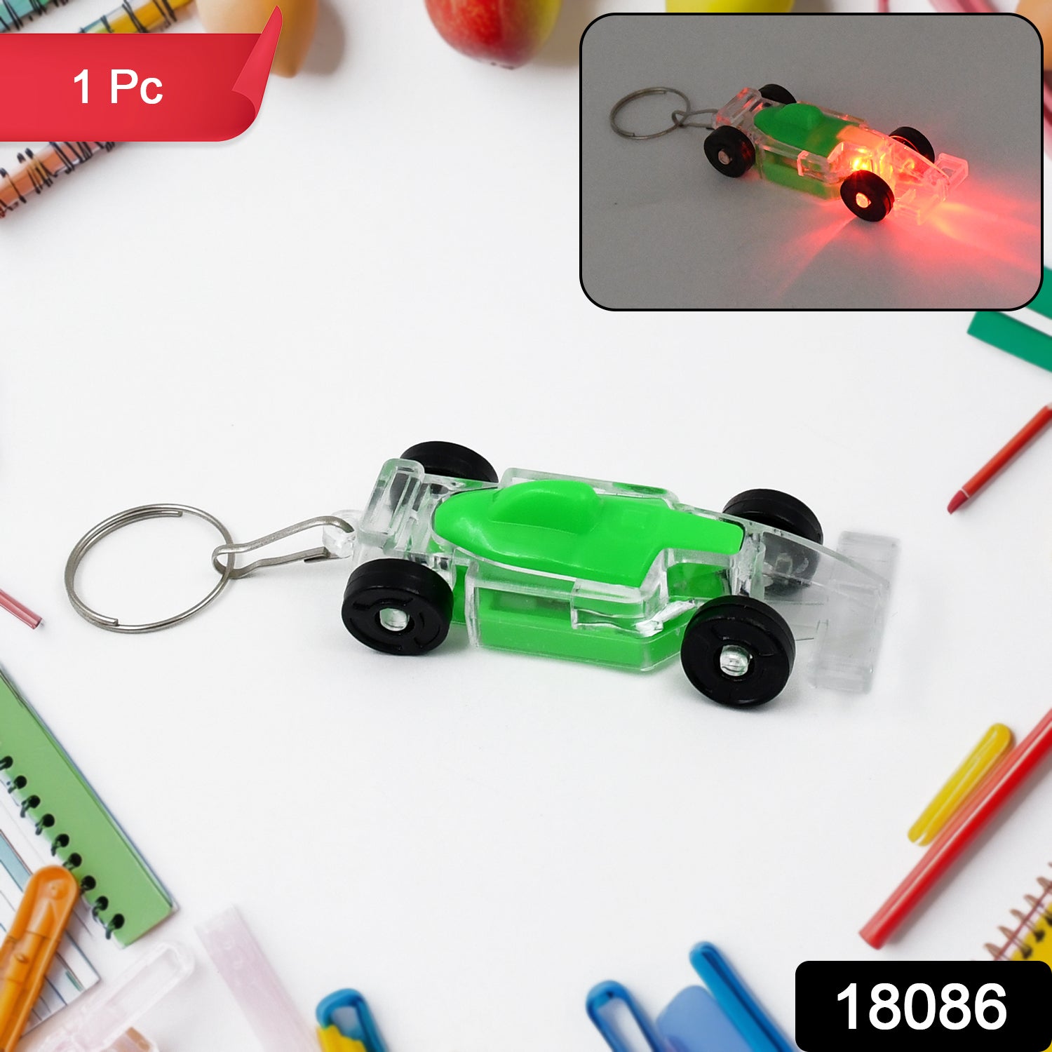 Cars Shape Keychain With On  Off Button Led Flashing Light (1 Pc) Cars Shape Keychain With On  Off Button Led Flashing Light (1 Pc)